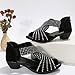 Western Sandals,Point Toe Sandals for Women,Open Toe Plus Size Zipper Shoes Comfortable Trendy Summer Vintage Peep Toe Rhinestone Mid Heels Sandals