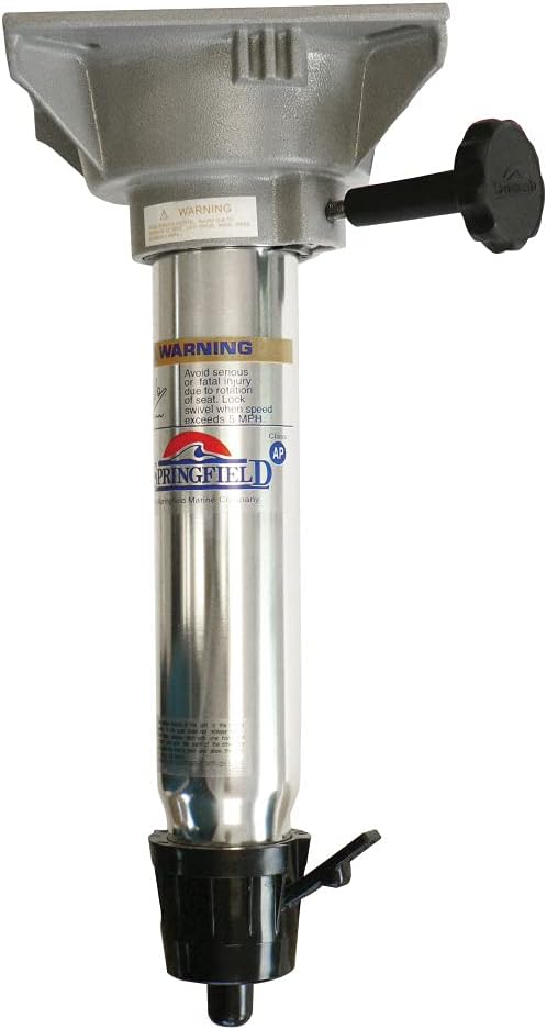 SPRINGFIELD Marine 1600607 Non-Locking Taper-Lock Pedestal and Swivel Package, Gray