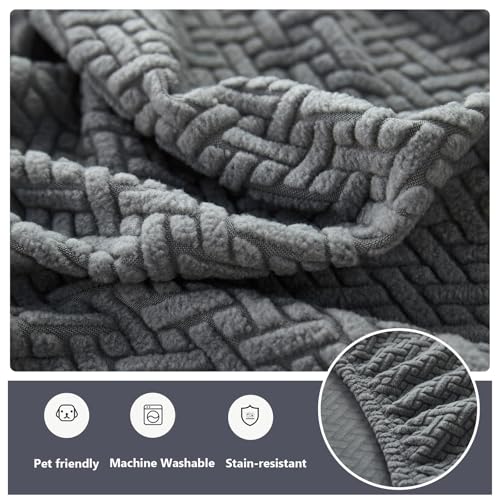Yoovat Magic Sofa housse de canapé universelle extensible texture gris extra large - 8