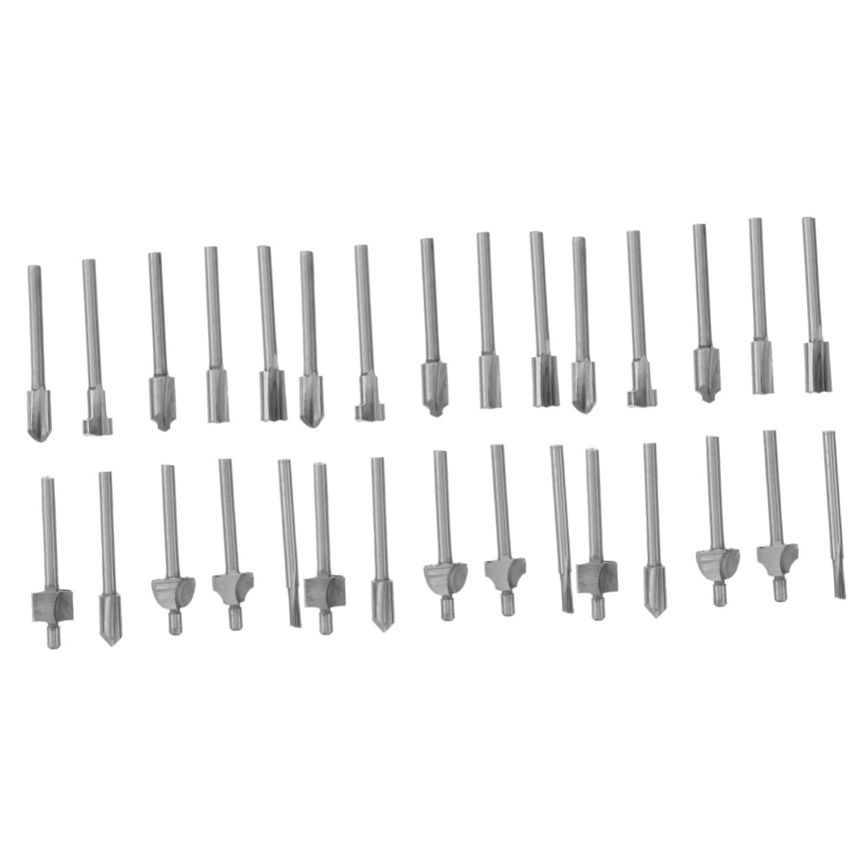 OSALADI Lot De 3 Fraises De Toupie 1/8 Pouce Avec Revêtement En Nitrure De Titane Pour Machines Cnc Processus De Meulage Silencieux Antiadhésif 10 Pièces X 3