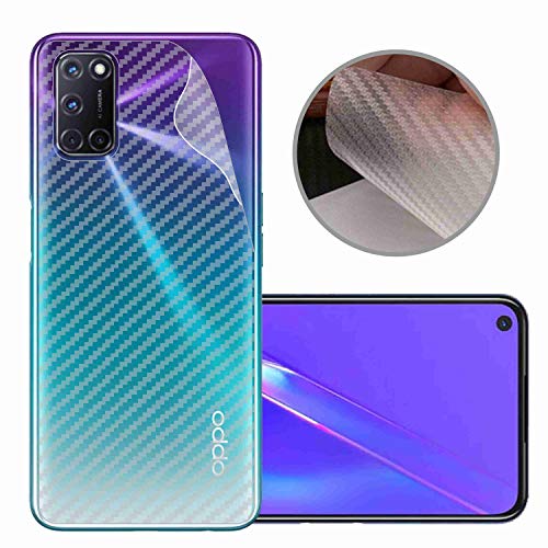 Image of Compatible with Oppo A92 Back Screen Protective Film Carbon Fiber Skin Transparent Screen Guard Sticker