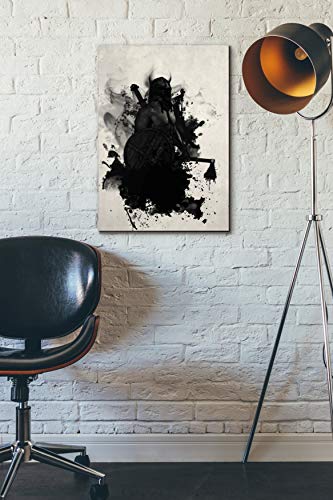 Cortesi Home Viking Giclee Canvas Wall Art By Nicklas Gustafsson, 18 In X 26 In, Black #TOP4