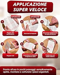 Trappole Pesciolini d'Argento PIC 20x - Trappola Pesciolino d'Argento Altamente Efficace, Anti Pesciolini d'Argento con Effetto a Lunga Durata, Non Tossica e Pronta all'Uso per un Massimo di 3 Mesi