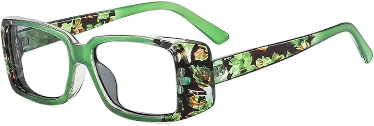 Retro Casual Flowers Glasses Frame Lady Trendy Small Frame
