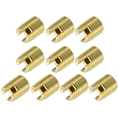 sourcing map 40 Stück Selbstschneidende Gewindeeinsätze M4 M7x8mm 45# Kohlenstoffstahl Reparatur Muttern