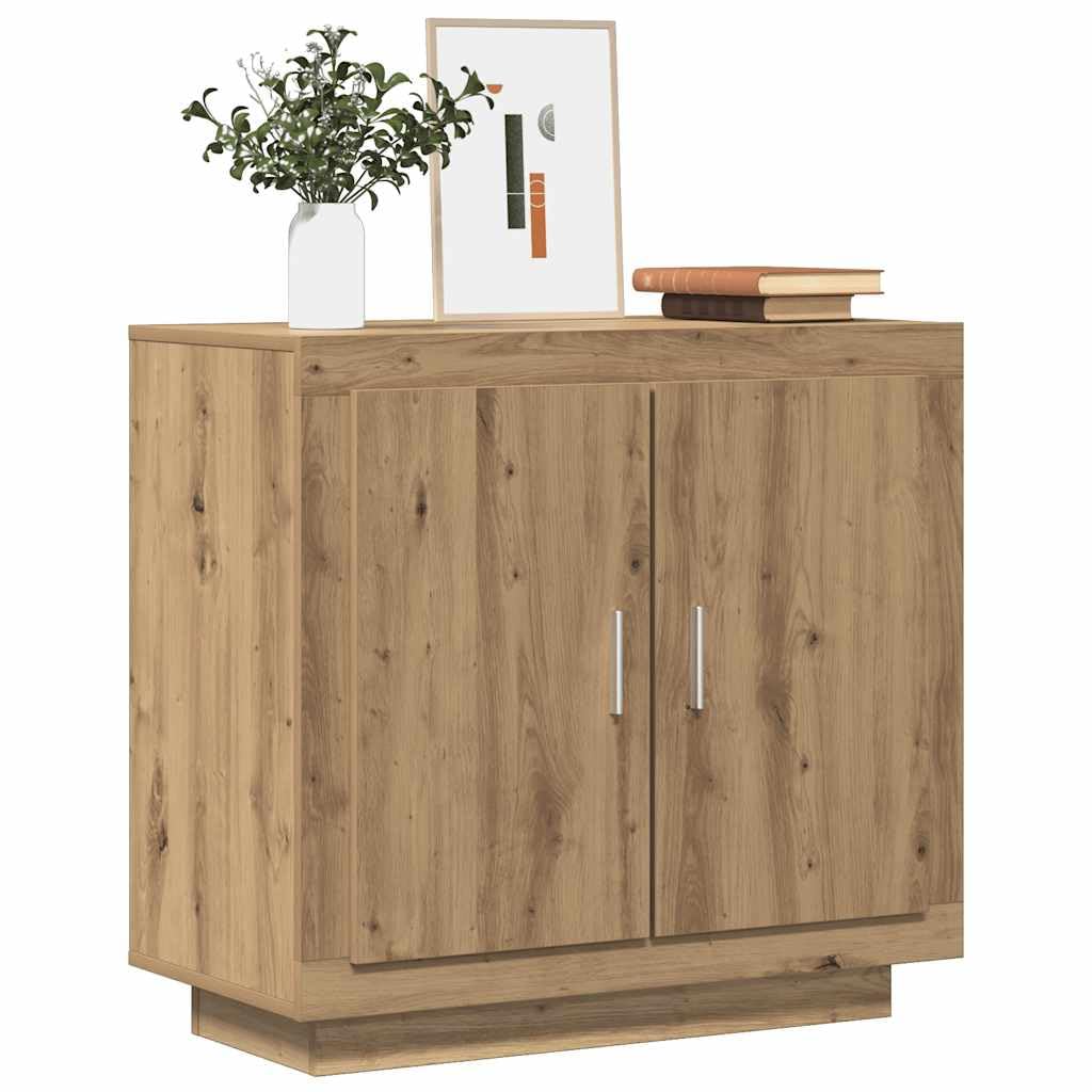 Kredens Artisan dąb drewnopochodny, 80 x 40 x 75 cm z 2 drzwiami, szafka pomocnicza i komoda, do salonu, do przedpokoju do salonu i sypialni