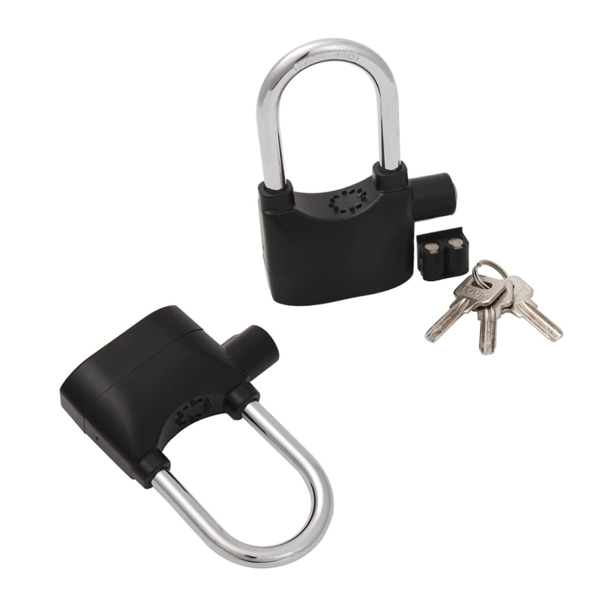 Zerodeko Copper Core Zinc Alloy Rust Motorbike Lock with Siren for Bicycles Scooters and Electric Vehicles Durable Security Padlock Black