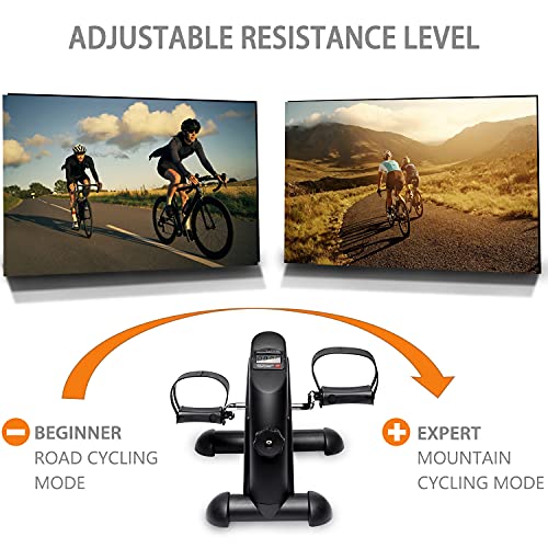 Image of TODO Mini Exercise Bike Pedal Exerciser Foot Peddler Portable Therapy Bicycle with Digital Monitor