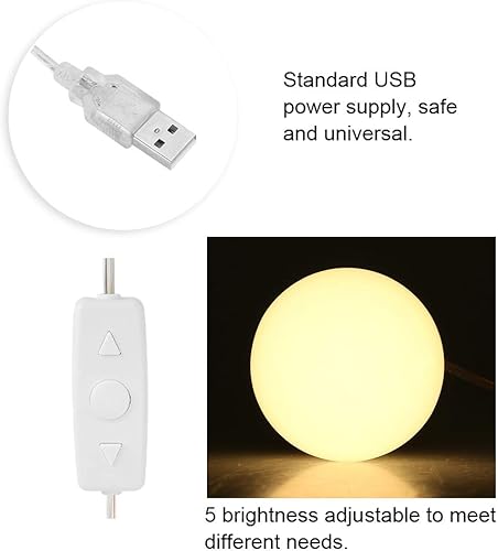 Miniatura 6 de FILFEEL Luces de tocador, luz LED profesional regulable para maquillaje, 10 bombillas | Carga USB