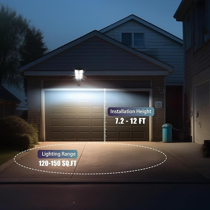 Image of SHOPOGENIX Solar Powered Street Light Outdoor | Ultra Bright LED Security Lamp with Motion Sensor | Auto Dusk to Dawn Waterproof Solar Light for Driveway, Backyard, Garden (6 Grid Led-FBA)