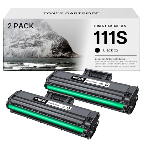 WISETA MLT-D111S Toner Kompatibel für Samsung D111S Druckerpatrone 111s für Samsung Xpress M2070w Toner M2070 M2026W M2026 M2070FW M2020 M2022W M2022 M2070F (Schwarz 2er-Pack)