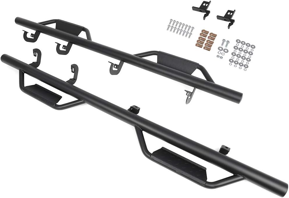 Nerf Bars Compatible with Gloss Black fit 07-17 for GMC Sierra Crew Cab 3" Nerf Bars Running Boards Side Steps Side Step Nerf Bars,Running Boards Side Step Nerf Bar