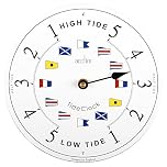 Acctim Ryde Tidal Wall Clock High & Low Tide White 20cm
