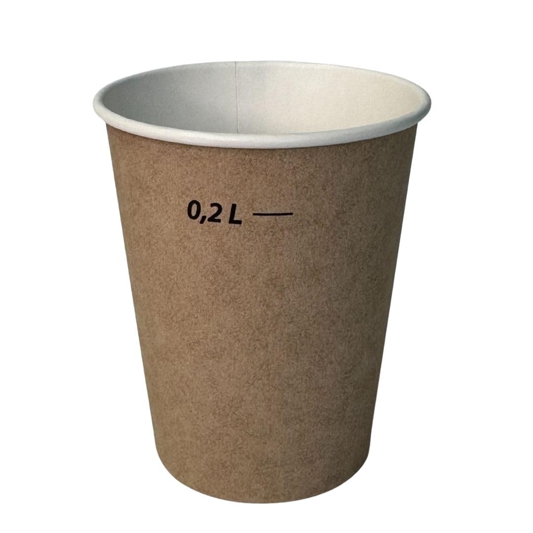 1000 bicchieri di carta marrone Kraft 250 ml Ø80 mm | tazze da caffè usa e getta Coffee to go bicchieri di carta per bevande calde Takeaway tazza per la ristorazione sostenibile