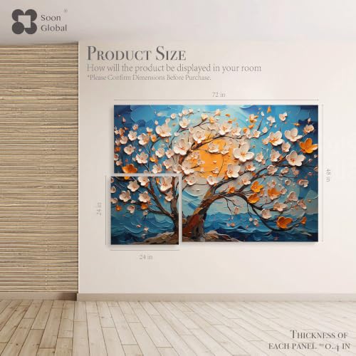 Image of Soon Global Acoustical Wall Panels, 72 X 48 Inches Art Acoustic Panels, Decorative Acoustic Panels, Acoustic Wall Panels, Sound Absorbing Wall Art, Canvas