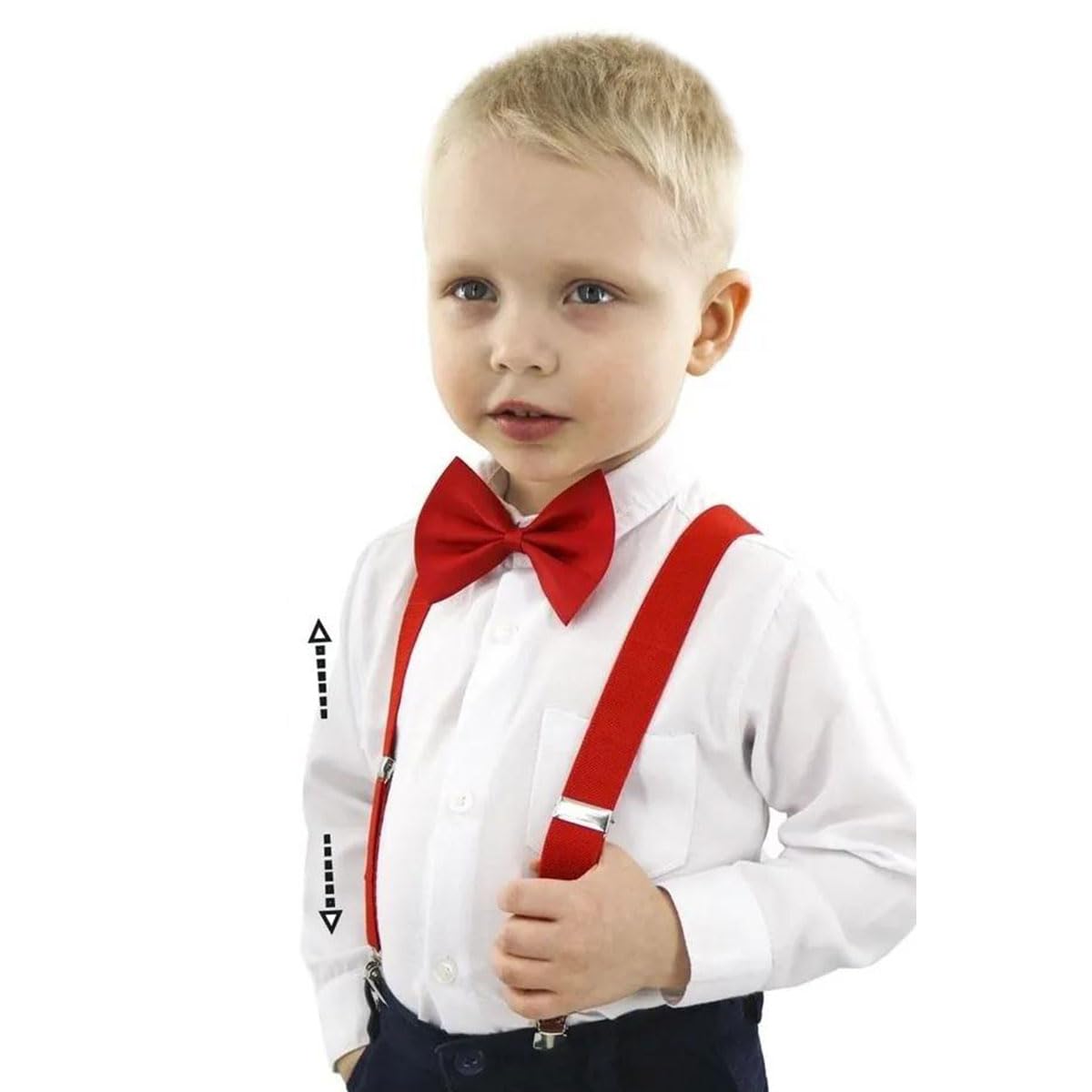 Tokaneit Niños Tirantes Pajarita Juegos Tirantes Ajustables en Forma de Y con Pajaritas,Juegos Pajaritas Ajustables Niños,Child Kids Clip On Suspenders,Portabebés,for Boys and Girls