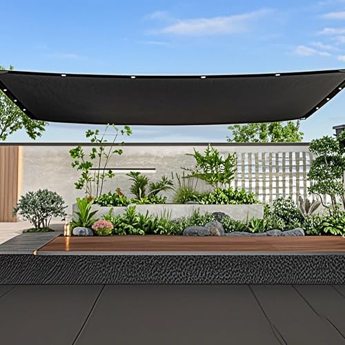 Image of winemana Black Shade Cloth 30x30 FT- 70% Sun Shade Mesh Tarp for Greenhouse, Garden, Patio, Dog Kennel, Chicken Coop, and Outdoor Protection, Plants Cover Shade Netting with 2 Reinforced Grommets