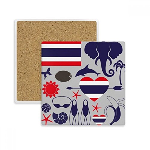 Tasse Coaster Porte-Pierre Absorbent imprimé tradition thaïlandaise - 2