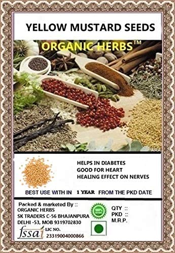 Admart Organic Herbs Yellow MUSTRAD Seed/PEELI Sarson