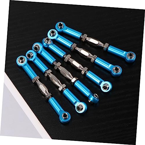 6 piezas de tensor de varilla de aluminio para camión buggy, partes de mejora, fácil instalación, compatible con Epxhsp Racing Hpi, color azul miniatura 4