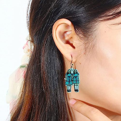 Mesmerizing Shining Twins Earrings: Embrace the Eerie Beauty of The Shining with Hauntingly Delightful Jewelry - Perfect for Horror Fans and Movie Enthusiasts. Cute Shining Twins Costume Accessories for Women, Teens, Girls and More. Shining Twins Halloween Costume Accessories for All.4