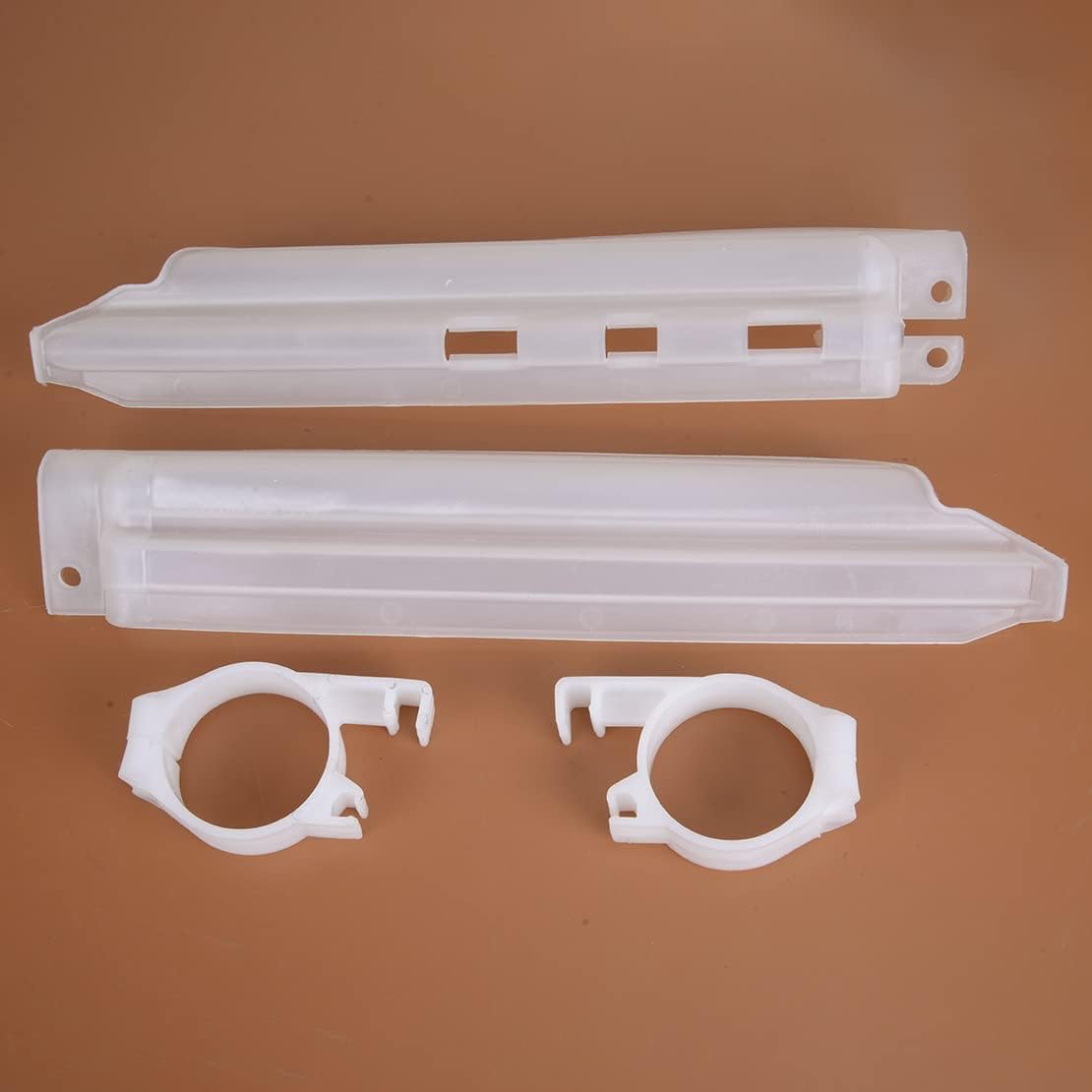 2pieces Front Fork Guard Protector with Guide Clip Compatible for Kawasaki KDX250 KDX200 KLX650 KLX250