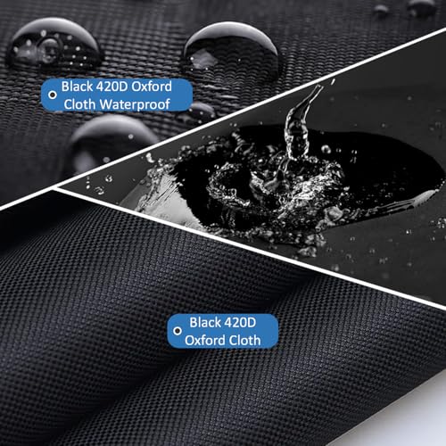 Image of Octagonal Sandbox Cover, Windproof and Dustproof with Adjustable Hook and Loop for Stabilization, 420D Waterproof Oxford Fabric, Protect Outdoor Garden Kids Sandbox Sand and Toys (Black, 84 inchX78 inchX9 inch