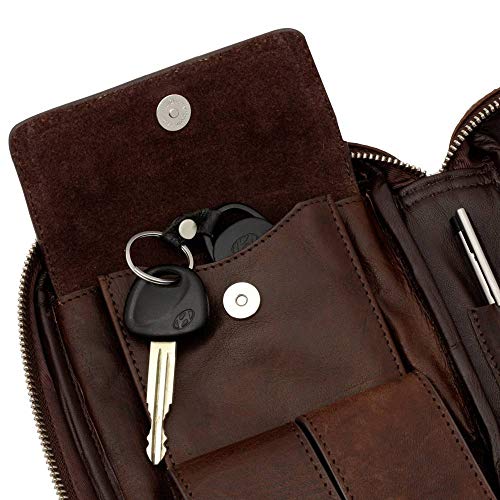 Porta charutos NERONE Travel Case couro marrom vintage PD