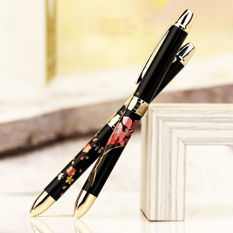 Platinum MWB-3000RM Modern Lacquer 2 Color 0.7 mm Ballpoint Multi Pen 0.5 mm Pencil - Cyclamen Floral Print