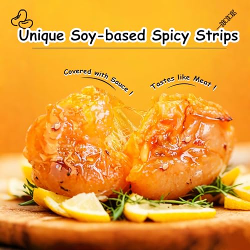 KachiKachi Latiao Spicy Strips - Seasoned Vegetarian Meat, Made of Tofu Skin, Chili and Spices, Gluten Snacks, 辣条串 - Thumbnail 3