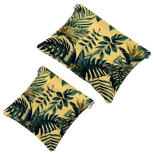 Travel Chic: Custodia portatile con foglie colorate - 526 - Trucchi e piccoli oggetti Multicolore