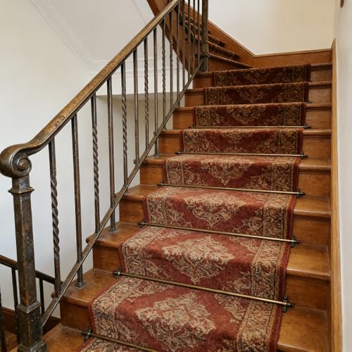 Barras de escalera para alfombras que evitan arrugas, varillas anticambio de metal 3