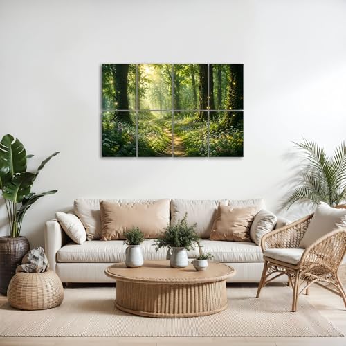 8 Pack Paneles Acústicos Artísticos Absorbentes de Sonido 48"x32" Decorativos Forestales con Luciérnagas miniatura 5