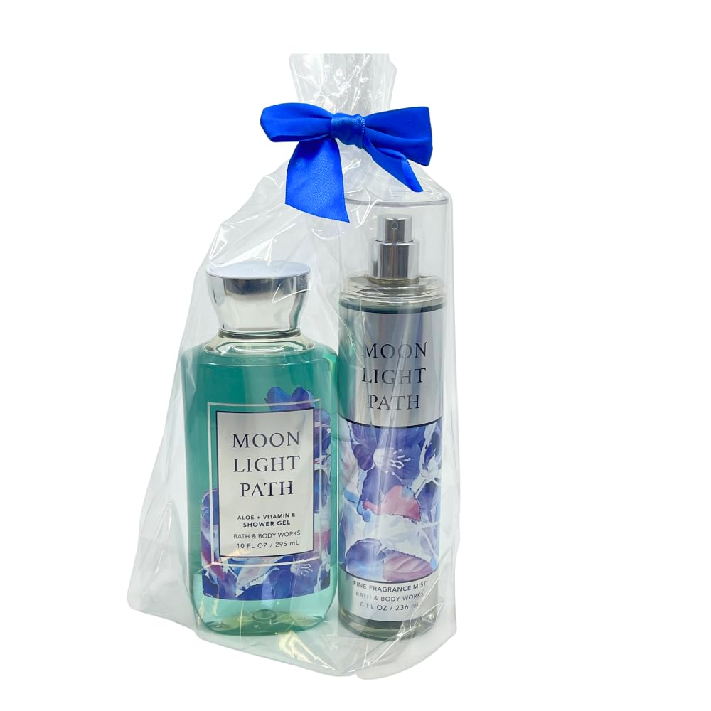 Bath & Body Works Moonlight Path 2pc bundle Shower Gel 10 fl oz and Mist 8 fl oz - Gift Set for Women