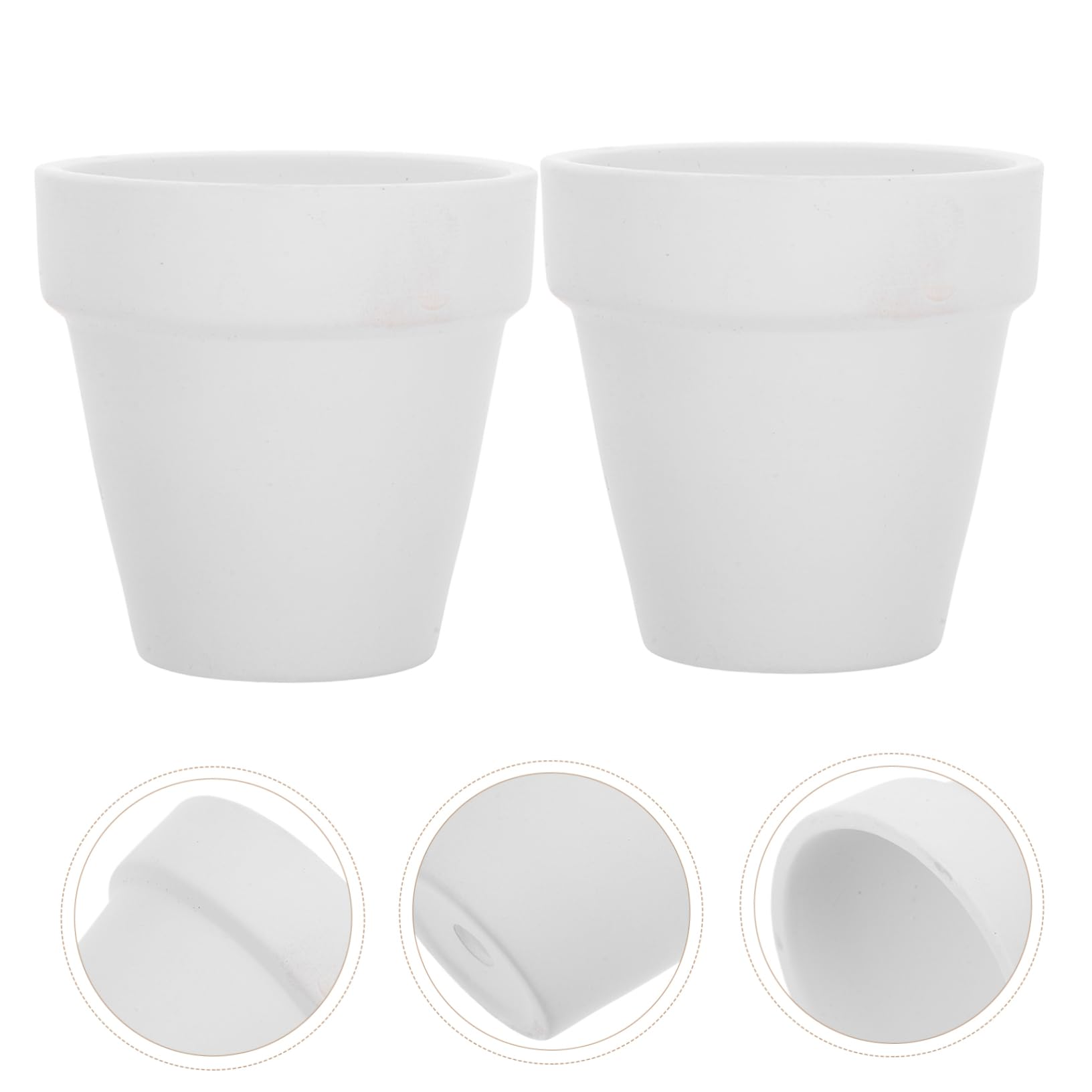 UKCOCO Set da 20 Vasi in Terracotta Bianca Piccoli con Foratura di Drenaggio per Piante Succulente e Cactus, come Bomboniere per Shower e Matrimoni