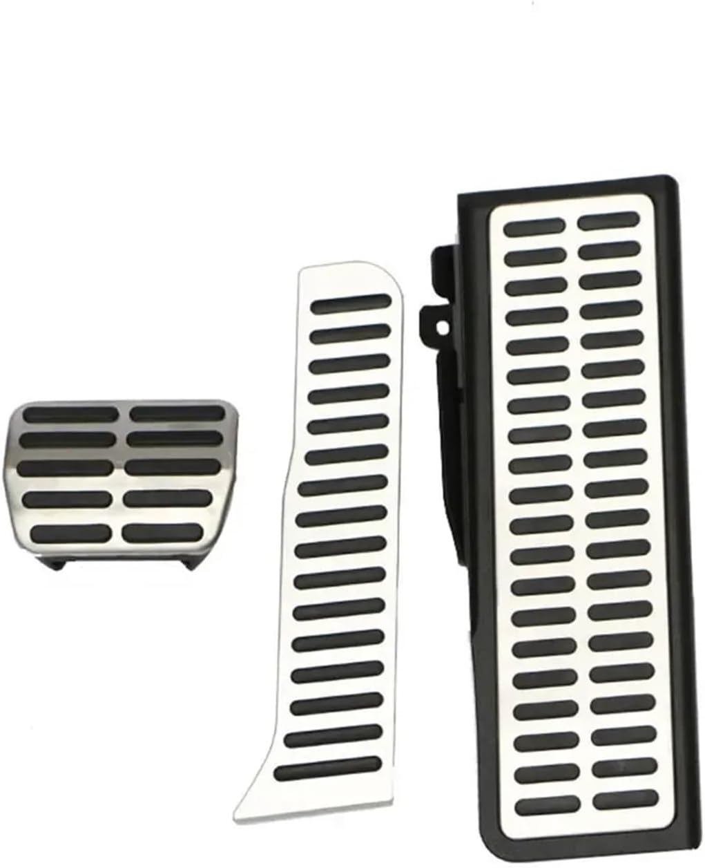Car Pedal Pads Stainless Steel Car Pedals Compatible For VW Golft 5 6 Tiguan Touran Compatible For Skoda Octavia A5 LHD Accelerator Gas Brake Clutch Rest Pedal Cove(AT with Rest)