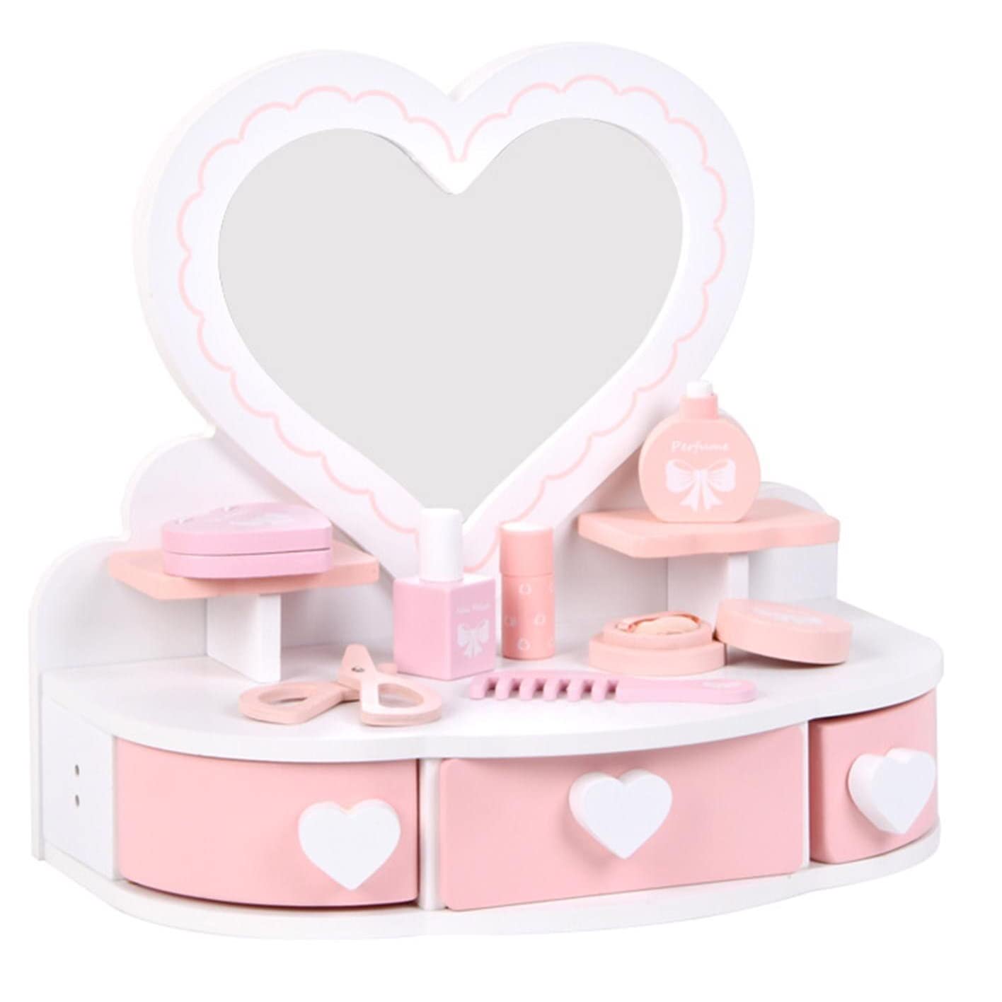 ピンクのハート型ドレッサー 可愛い❤️ピンクハートのドレッサー