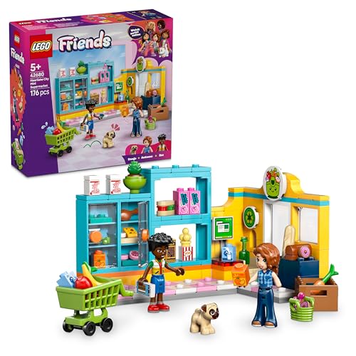 LEGO Friends Minimarket di Heartlake City - Negozio Giocattolo con 2 Mini Bamboline, Cane, Registratore di Cassa, Accessori e Cibo - Regalo di Compleanno per Bambine da 5 Anni in su - 42680