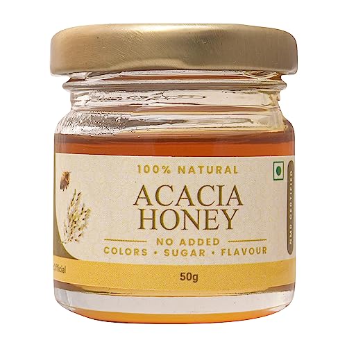 Image of Shiva Organic Raw Acacia Honey 50g | 100% Pure NMR Tested | Raw and Unprocessed