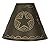 4" x 10" x 8" Punched Tin Star Lamp Shade in Rustic Brown