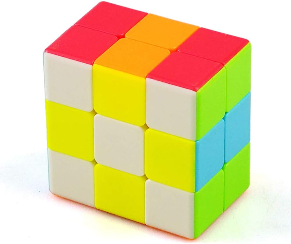 CuberSpeed 3x3x2 stickerless Cuboid Cube Cube Style 332 Magic Cube Tower Shaped 3x3x2 Magic Cube