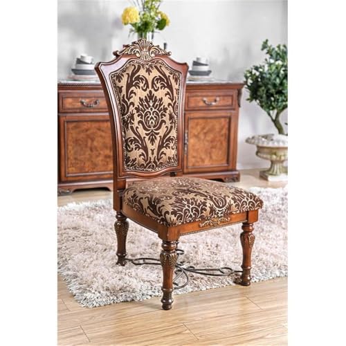 Furniture-of-America-Eleanora-9-Piece-Wood-Dining-Set-in-Brown-Cherry Furniture of America Eleanora 9 Piece Wood Dining Set in Brown Cherry