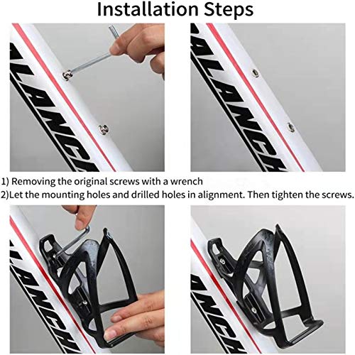 Gemful Bike Water Bottles With Bicycle Holder 2 Pack 24 Oz Cycling Squeeze Sport Bottle Black #TOP6