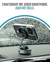 se® SNAPMOUNT - Das Original - Magnetische Handyhalterung fürs Auto, Zuhause & Büro, MagSafe-kompatibel inkl. Metallring, mit elektronischem Vakuum, 360° drehbar, ohne Kleben, für iPhone & Smartphone – Ansicht 4