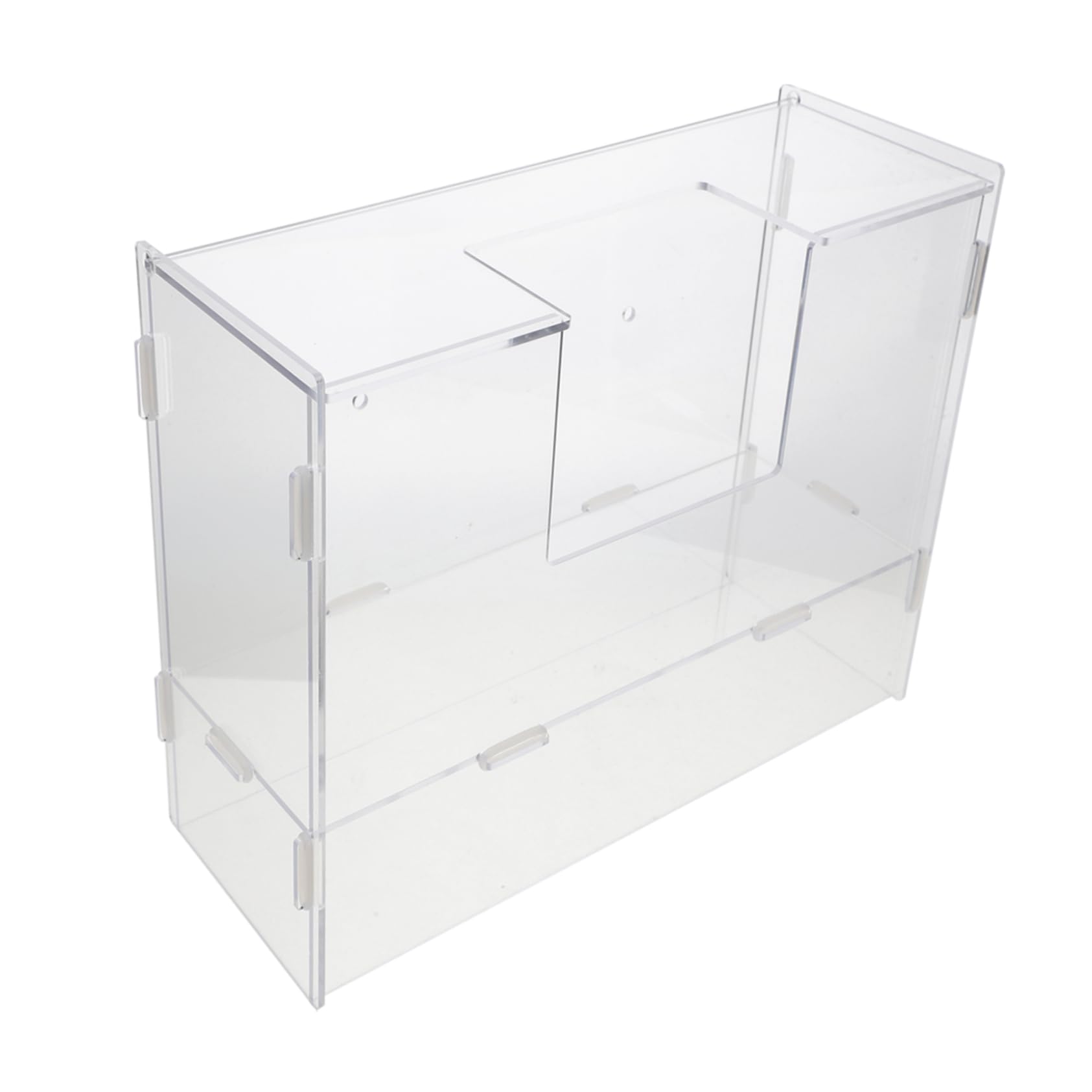 Toyvian Comedero para Conejos Acrílico Resistente Ranura para Heno Grande, Almacenamiento Espacioso, Diseño Caja de Arena Integrado, Adecuado para Cobayas y Pequeños Roedores