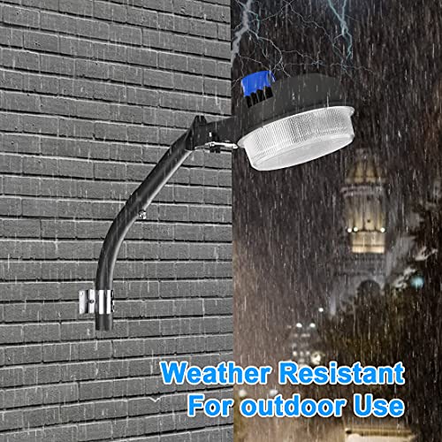 Ledmo Mounting Arm For Led Barn Light Adjustable Angle Sturdy Black Aluminum Extension Mounting Pole For Dusk To Dawm Outdoor Security Area Light Yard Light #TOP5