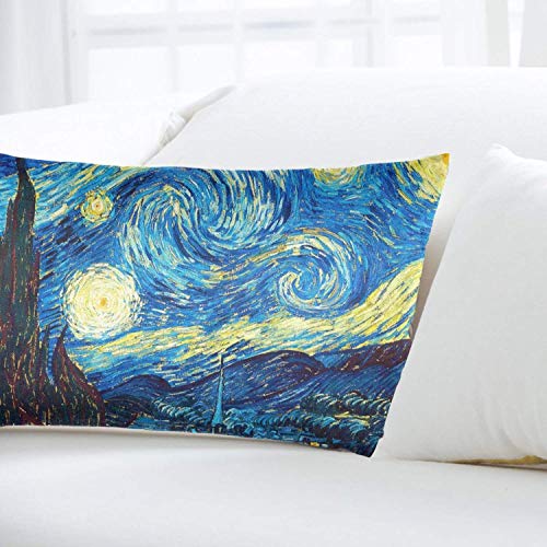 Skyisok Van Gogh The Starry Night Pillowcases Decorative Pillow Covers Soft And Cozy, Standard Size 20"X30" With Hidden Zipper #TOP6