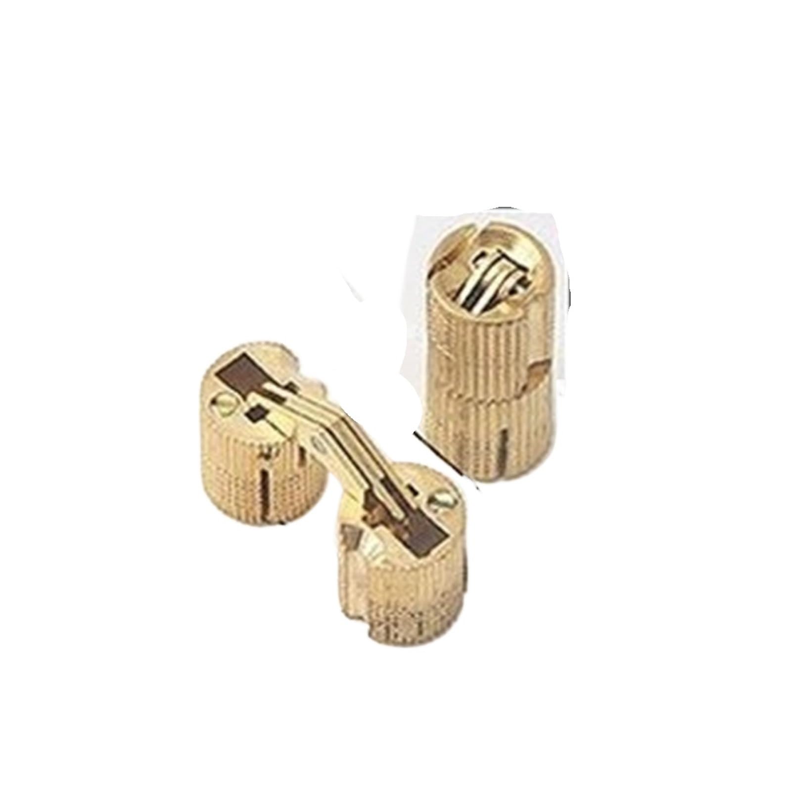 Luysgbxr One Color Barrel Hinges 2Pcs 8-18Mm Copper Brass Door Hinges Cylindrical Hidden Cabinet Concealed Invisible Furniture Barrel Hinge For Hardware(12Mm)