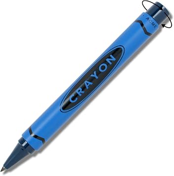 ACME Studios Crayon - Blue Retractable Roller Ball Pen by Adrian Olabuenaga (PACME3BLRR)