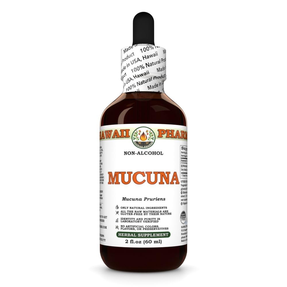 Hawaii Pharm Mucuna Seed Alcohol-Free Extract, 2 fl oz 2 Ounce (Pack of 1)